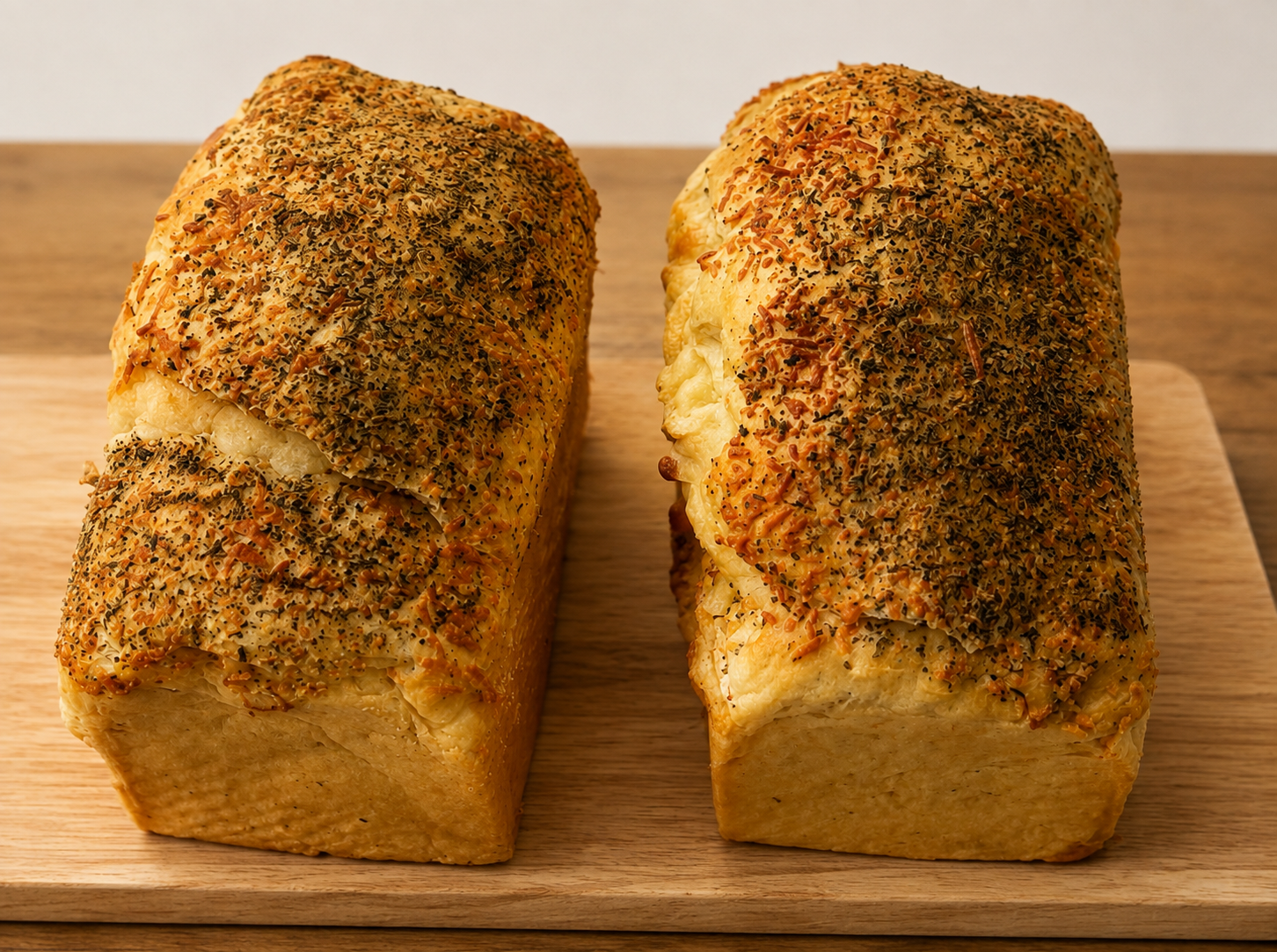 Homemade Italian herb and cheese bread baked fresh from scratch